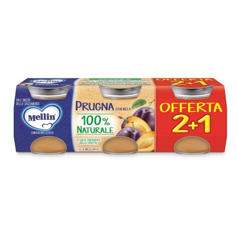 Mellin Omogeneizzato Prugna 3 Pezzi Da 100 G Mellin - 1