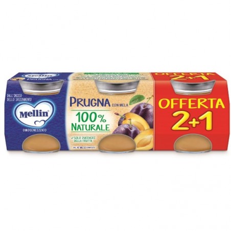 Mellin Omogeneizzato Prugna 3 Pezzi Da 100 G Mellin - 1