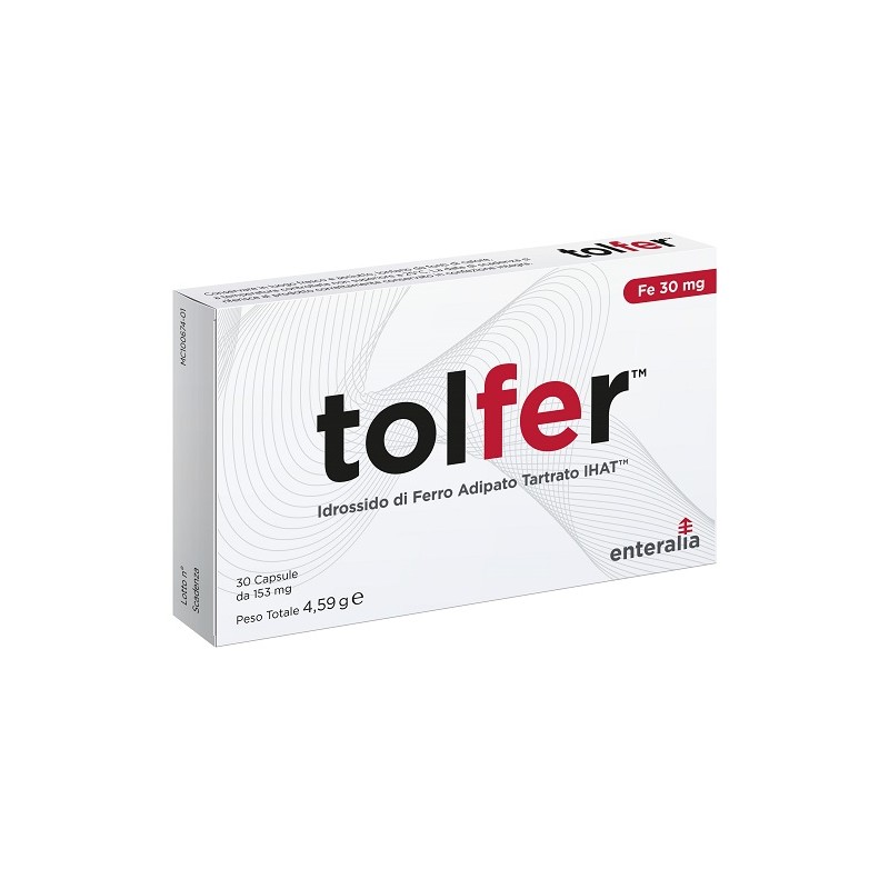 Enteralia Bioscience Tolfer Ihat Idrossido Ferro Adipato Tartrato Nano 30 Capsule Enteralia Bioscience - 1