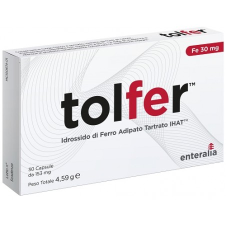 Enteralia Bioscience Tolfer Ihat Idrossido Ferro Adipato Tartrato Nano 30 Capsule Enteralia Bioscience - 1