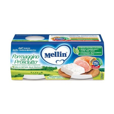 Danone Nutricia Soc. Ben. Mellin Baby Formaggino Con Prosciutto 2 X 80 G Danone Nutricia Soc. Ben. - 1