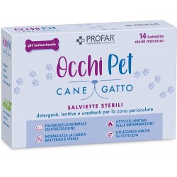 Federfarma. Co Profar Occhi Pet Salviette Detergenti Lenitive E Umettanti Per Zona Perioculare 14 Pezzi Sterili E Monouso Federf