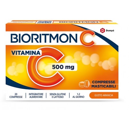 Dompe' Farmaceutici Bioritmon C 500mg Vitamina C 20 Compresse Masticabili Dompe' Farmaceutici - 1