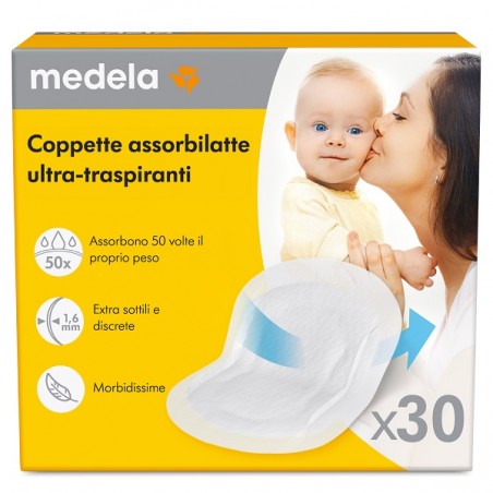 Medela Italia Coppette Assorbilatte Ultra-traspiranti 30 Pezzi Medela Italia - 1