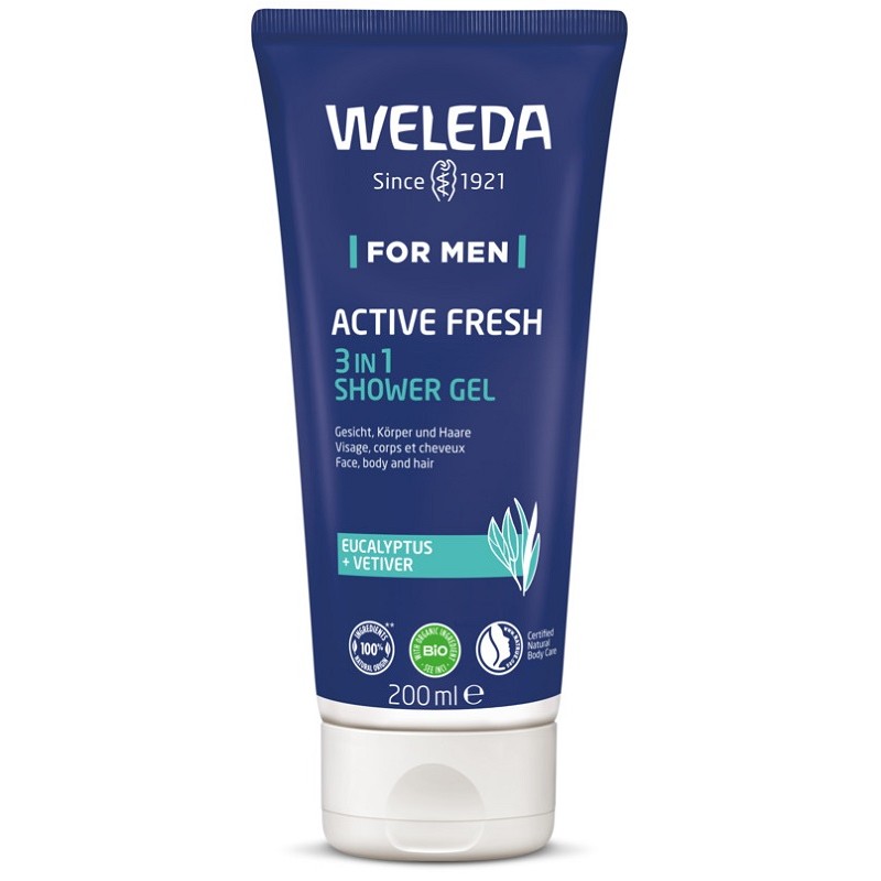 Weleda Italia Doccia For Men Active Fresh 3in1 Shower Gel 200 Ml Weleda - 1