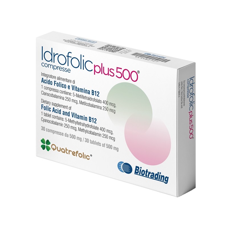 Biotrading Unipersonale Idrofolic Plus 500 30 Compresse Biotrading Unipersonale - 1