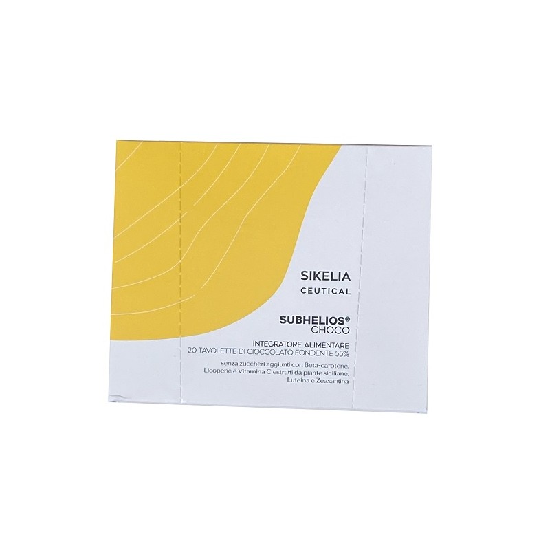 Sikelia Ceutical Subhelios Choco 20 Barrette Di Cioccolato Fondente 55% Da 7 G Sikelia Ceutical - 1