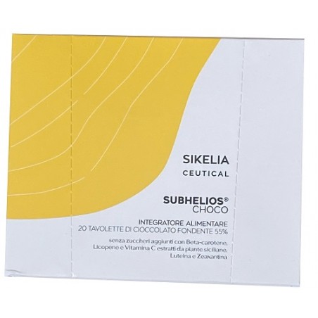 Sikelia Ceutical Subhelios Choco 20 Barrette Di Cioccolato Fondente 55% Da 7 G Sikelia Ceutical - 1