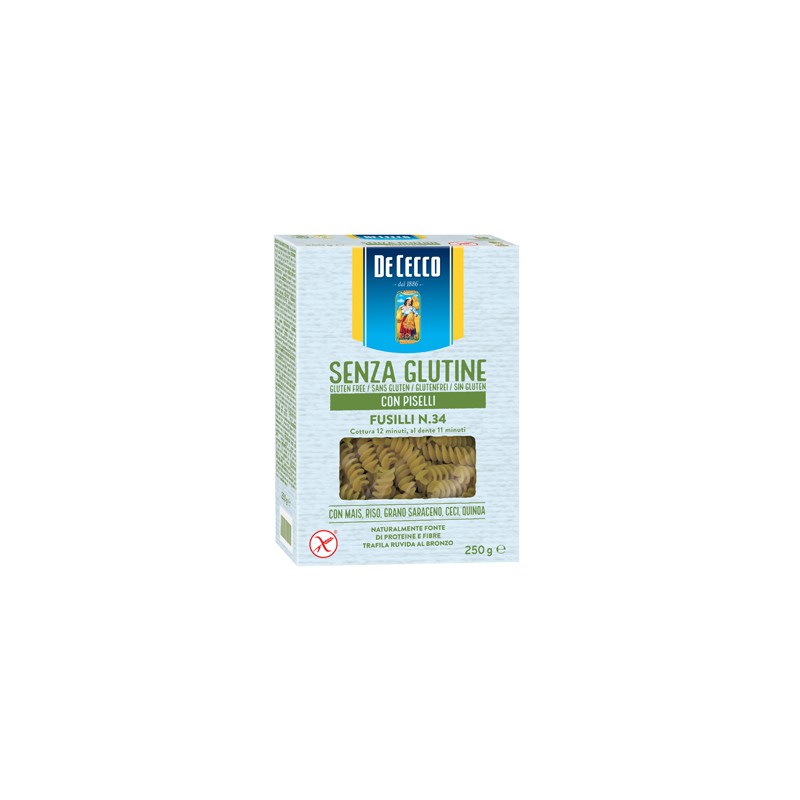 F. Lli De Cecco De Cecco Fusilli N34 Con Piselli 250 G F. Lli De Cecco - 1