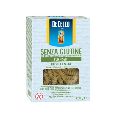 F. Lli De Cecco De Cecco Fusilli N34 Con Piselli 250 G F. Lli De Cecco - 1