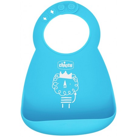 Chicco Bavaglia Silicone Azzurro Chicco - 1