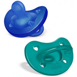 Chicco Gommotto Silicone Azzurro 6-16 Mesi 2 Pezzi Chicco - 1