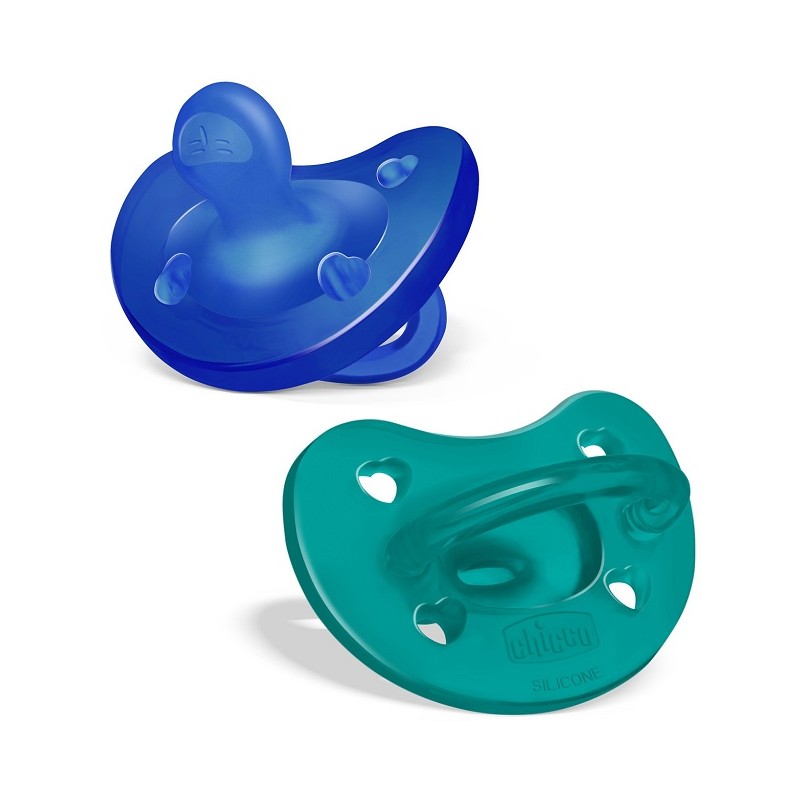 Chicco Gommotto Silicone Azzurro 6-16 Mesi 2 Pezzi Chicco - 1