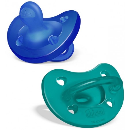 Chicco Gommotto Silicone Azzurro 6-16 Mesi 2 Pezzi Chicco - 1