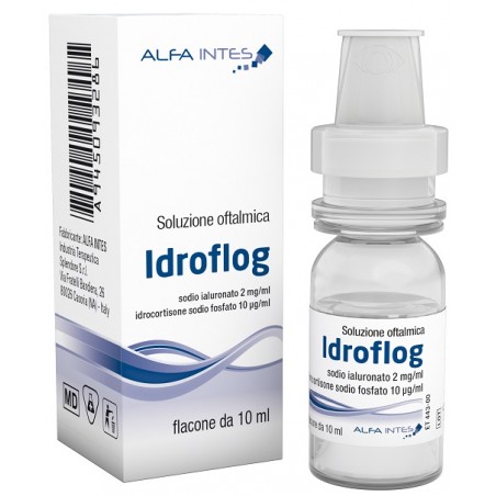 Alfa Intes Soluzione Oftalmica Idroflog Acido Ialuronato 2 Mg/ml E Idrocortisone Sodio Fosfato 10 Mcg/ml 10 Ml Alfa Intes - 1