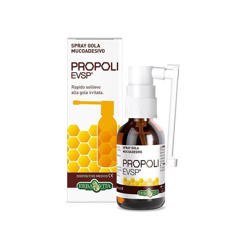 Erba Vita Propoli EVSP Spray Gola Mucoadesivo Senza Alcol 20 ml Erba Vita - 1