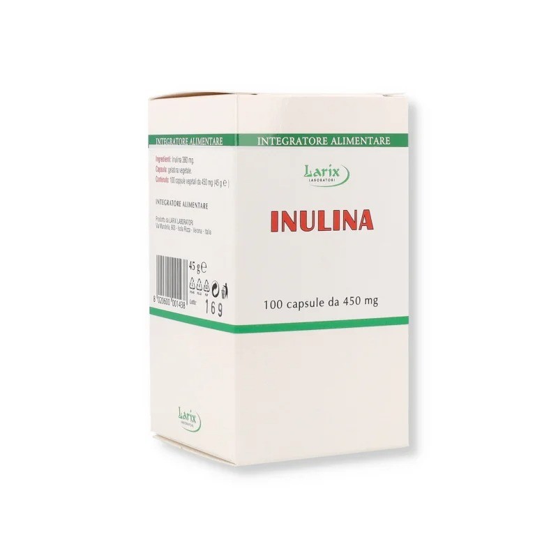 Inulina Larix Laboratori 100 Capsule Prebiotico Flora Intestinale Zio Ecosalute - 1