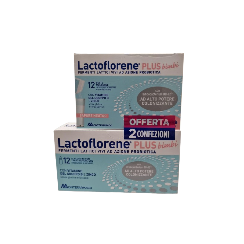 Lactoflorene Plus Bimbi 12 Flaconi + 12 Bustine Fermenti Lattici Lactoflorene - 1