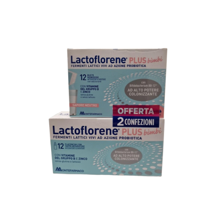 Lactoflorene Plus Bimbi 12 Flaconi + 12 Bustine Fermenti Lattici Lactoflorene - 1