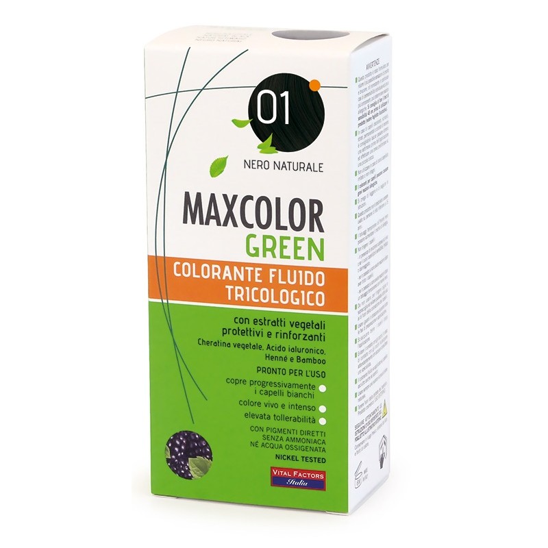 Vital Factors Italia Maxcolor Green 01 Nero Naturale 75 Ml + Balsamo 15 Ml Vital Factors Italia - 1