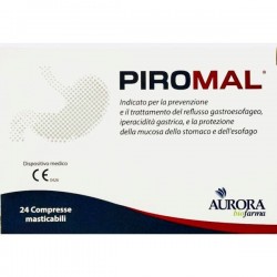 Piromal Reflusso Gastroesofageo Iperacidità 24 Compresse Masticabili Aurora Biofarma - 1