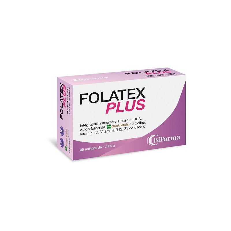 Folatex Plus Integratore Gravidanza Allattamento 30 Softgel Difass International - 1