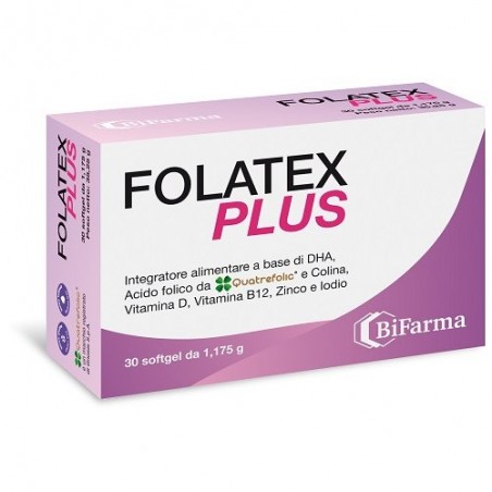 Folatex Plus Integratore Gravidanza Allattamento 30 Softgel Difass International - 1