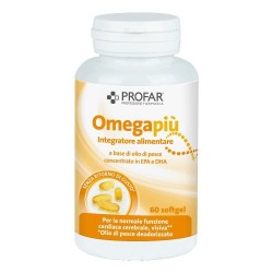 Omegapiù Integratore EPA DHA Funzione Cardiaca e Visiva 60 Softgel Federfarma. Co - 1