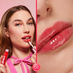 Goovi Lip Oil 01 Clear Rose Melty Lips Rosa Universale Luminoso The Good Vibes Company - 4