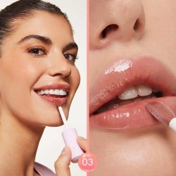 Goovi Lip Oil 01 Clear Rose Melty Lips Rosa Universale Luminoso The Good Vibes Company - 5