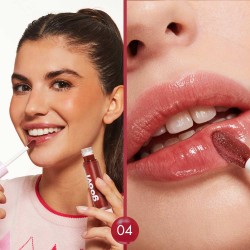 Goovi Lip Oil 01 Clear Rose Melty Lips Rosa Universale Luminoso The Good Vibes Company - 6