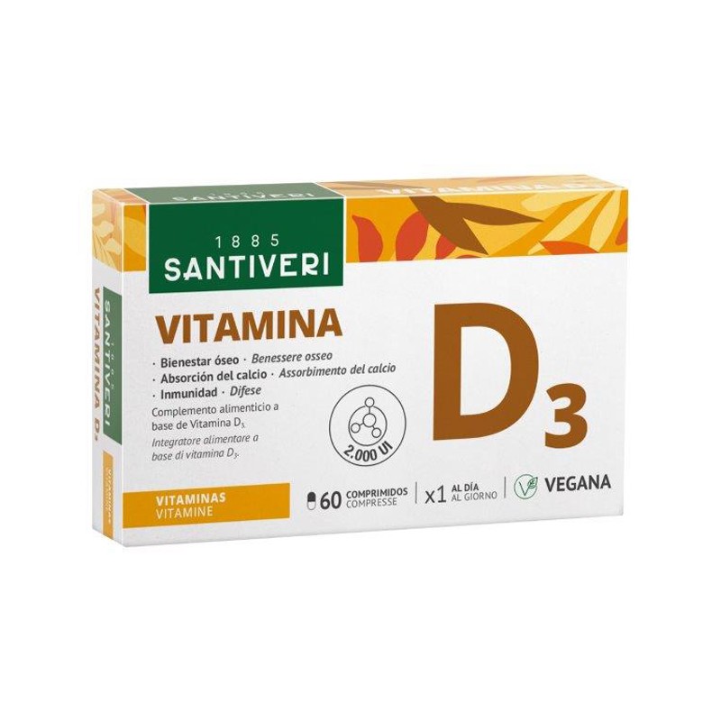 Santiveri Sa Vitamina D3 2000ui Vegetale 60 Compresse Santiveri Sa - 1