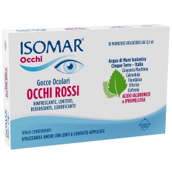 Euritalia Pharma Isomar Occhi Rossi Gocce Oculari Acido Ialuronico 0,20% 10 Flaconcini Euritalia Pharma - 1