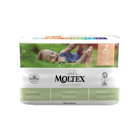 Ontex Pannolini Moltex Pure & Nature Mini 3-6 Kg Taglia 2 38 Pezzi Ontex - 1