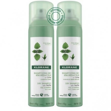 Klorane Shampoo Secco All’Ortica Per Capelli Grassi 2 Spray da 150 ml Klorane - 1