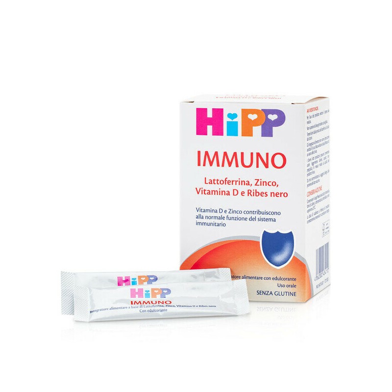 HiPP Immuno Integratore Alimentare Lattoferrina Zinco e Vitamina D 20 Stick Hipp - 1