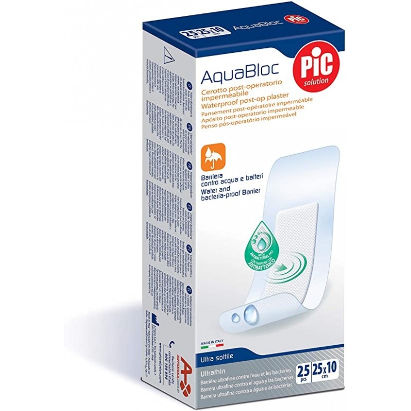 Pikdare Cerotto Pic Aquabloc Sterile 10x25 Cm Antibatterico 25 Pezzi Pic - 1