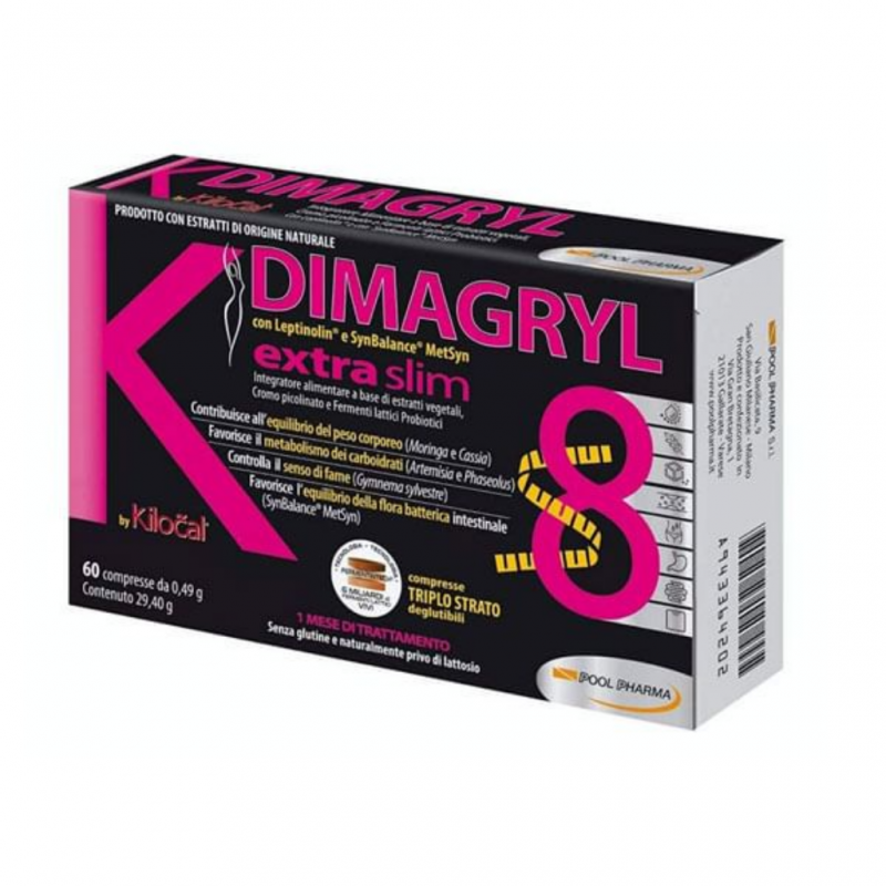 Kilocal Dimagryl Extra Slim Per L'Equilibrio del Peso 60 Compresse - Integratori per dimagrire ed accelerare metabolismo - 94...